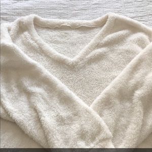 Sherpa v-neck sweater
